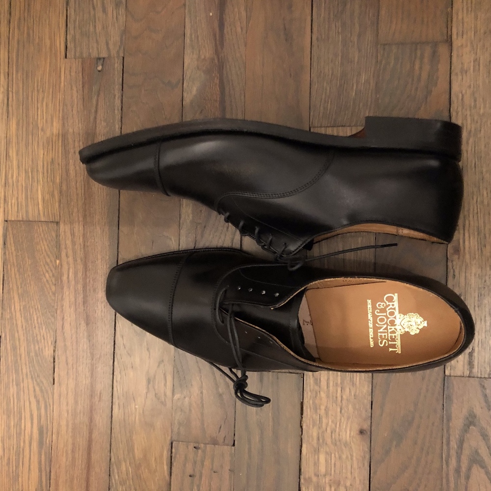Brand New Crocket and Jones Oxford, Black Calf